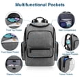 thumbnail image 4 of Mochila para Pañales Mancro Impermeable de Gran Capacidad Gris, 4 of 6