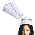 thumbnail image 2 of 50 Pieces Disposable Chef Hats Lightweight Paper Headgear for Cooks Coffee Color One Size Fits Most, 2 of 4