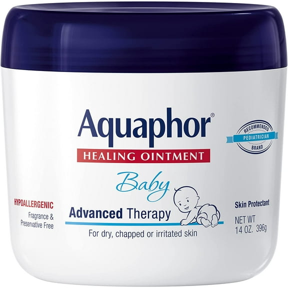 Baby Healing Ointment Advanced Therapy Skin Protectant, Dry Skin and Diaper Rash Ointment, 14 Oz Jar"