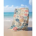 thumbnail image 4 of Boho Morocco Beach Towels Oversized Super Absorbent, Retro Farmhouse Ethnic Neutral Aesthetic Lightweight Bath Towel Quick Dry Sets For Bathroom/Pool/Rv Camping/Beach Play/Gym Room/Picnic 30"x60", 4 of 8
