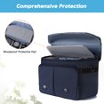 thumbnail image 6 of Mosiso Camera Case Crossbody Shoulder Messenger Bag, DSLR/SLR/Mirrorless Photography Vintage PU Leather Flap Gadget Bag with Rain Cover for Canon/Nikon/Sony Camera and Lens, Navy Blue, 6 of 7