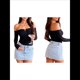 thumbnail image 3 of Tops de Larga con Hombros Descubiertos para Mujer, Ideales para Salir, Clubs de Moda de Otoño Y2K, Conciertos de Negro M, 3 of 9