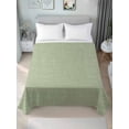 thumbnail image 4 of Sage Green Burlap Texture Flat Sheet Only Twin Size, Soft Breathable Bed Top Sheets for Mattress, Farmhouse Vintage Sage Green Luxury Bedding Flat Sheets for Home Hotel Bedroom Bed Protection, 4 of 9