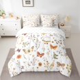thumbnail image 3 of Manfei Vintage Butterflies 7-Piece Twin Bedding Sets,Rustic Framhouse Cabin Bedding Comforter Set,White Brown Sheet Sets For Girls,Ultra Soft Home Decor Reversible, 3 of 9