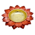 thumbnail image 2 of Statuestudio Brass Urli Bowl - Decorative Lotus Design - Home Decor Showpieces - Orange (14.5 × 14.5 × 3 Inches ), 2 of 6