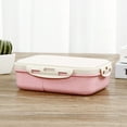 thumbnail image 3 of Bento Box 3 Compartments Durable Buckle Leak Proof Shock-proof Anti-slip Food-holder Bento Lunch Box, 3 of 10
