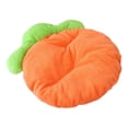 thumbnail image 2 of Kuroiy Round Carrot Shape Pet Bed Mat | Soft Flannel Indoor Cushion for Small Dogs Kittens | Warm Cozy Lint-Resistant Pad | 55x43cm Orange | Easter Gift Decor Durable Easy Care, 2 of 6