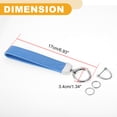 thumbnail image 6 of Unique Bargains 1 Set Universal Car Keychain Car Home Women Men Key Chain with Ring PU Leather Blue Silver Tone, 6 of 7