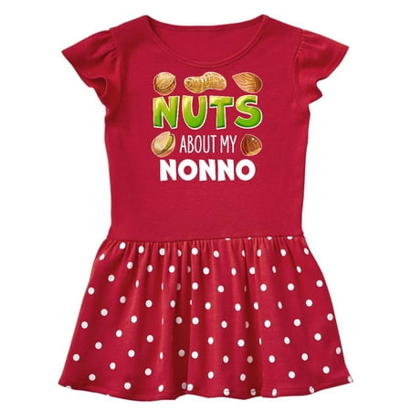 

Inktastic Nuts About My Nonno Peanut Almond Pistachio Gift Baby Girl Dress