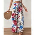 thumbnail image 2 of Pantalones Palazzo Bsubseach de viscosa con estampado floral de pierna ancha para mujer, 2 of 6