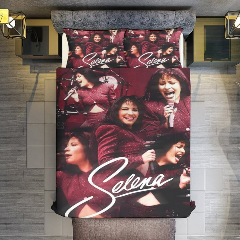 Selena Quintanilla Bed Duvet Cover Microfiber Bedding Sets 3D Printed Lightweight 3 Piece Comforter Sets 1 Duvet Cover And 2 Pillow Shams for Kids