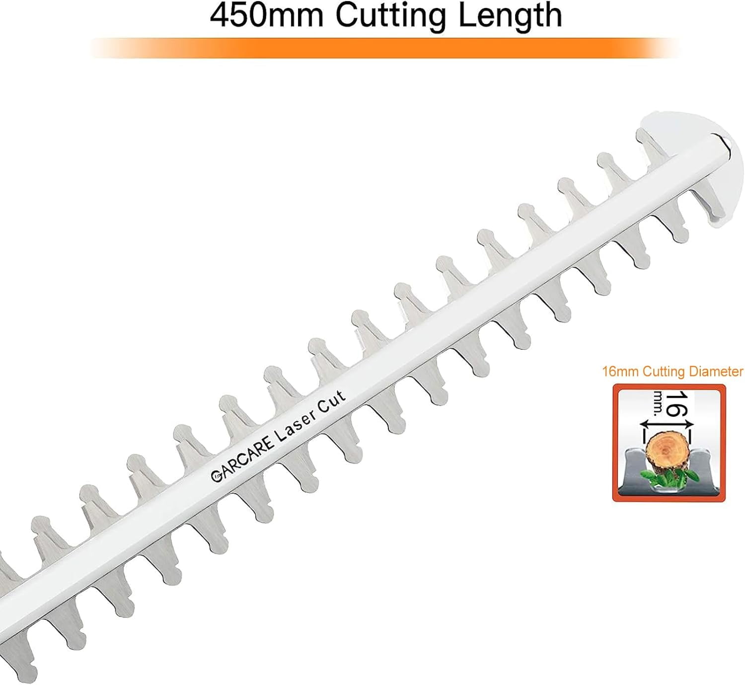 GARCARE Electric Hedge Trimmer Corded - 4.8A Pole Hedge Clippers with 18 inch Laser Cut Blade
