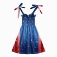 thumbnail image 3 of CAUYDY 1T 2T 3T Toddler Girls 4th of July Clothes 4T 5T 6T Kids Girl Outfit Baby Stars Stripes Sleeveless Dress Independent's Day Suit Children's Gift (Sizes 5-6 Years,Blue), 3 of 6
