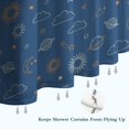 thumbnail image 6 of Sun Moon Cloud Star Pattern Shower Curtain 36"x72" ,Bathroom Decorative Shower Curtains Set with 12 Hooks,Modern Waterproof Washable Shower Curtain, 6 of 6