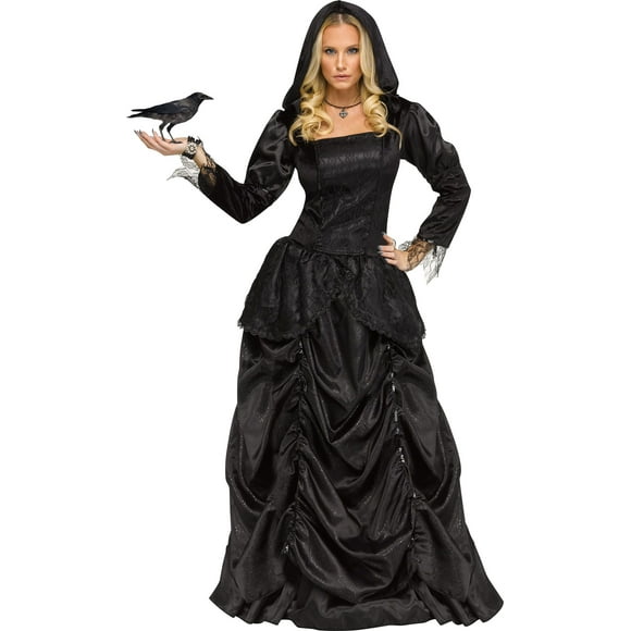 Wicked Evil Queen Robe Gothique Noire Costume Femme Adulte SM-MD 2-8
