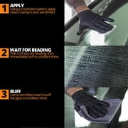 Cerakote Ceramic Glass Coat Protectant Kit, Rain Repellent Hydrophobic Windshield Coating, 4-Wipe Kit