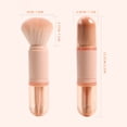 thumbnail image 3 of XMMSWDLA Makeup Brush Set - 4 In 1 Portable Travel Lip Brush, Highlight Brush, Eyeshadow Brush, Foundation Blending Powder Brush Mini Facial Makeup Brush Set Gifts for Men Plastic, 3 of 9