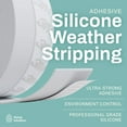 thumbnail image 2 of 33 Feet Self Stick Silicone Door Seal Strip for Windows, Doors, Glass Shower Door, Sliding Door Weatherstrip Draft Stopper Weather Stripping Tape Roll Exterior Door Frame Sealers, 2 of 7