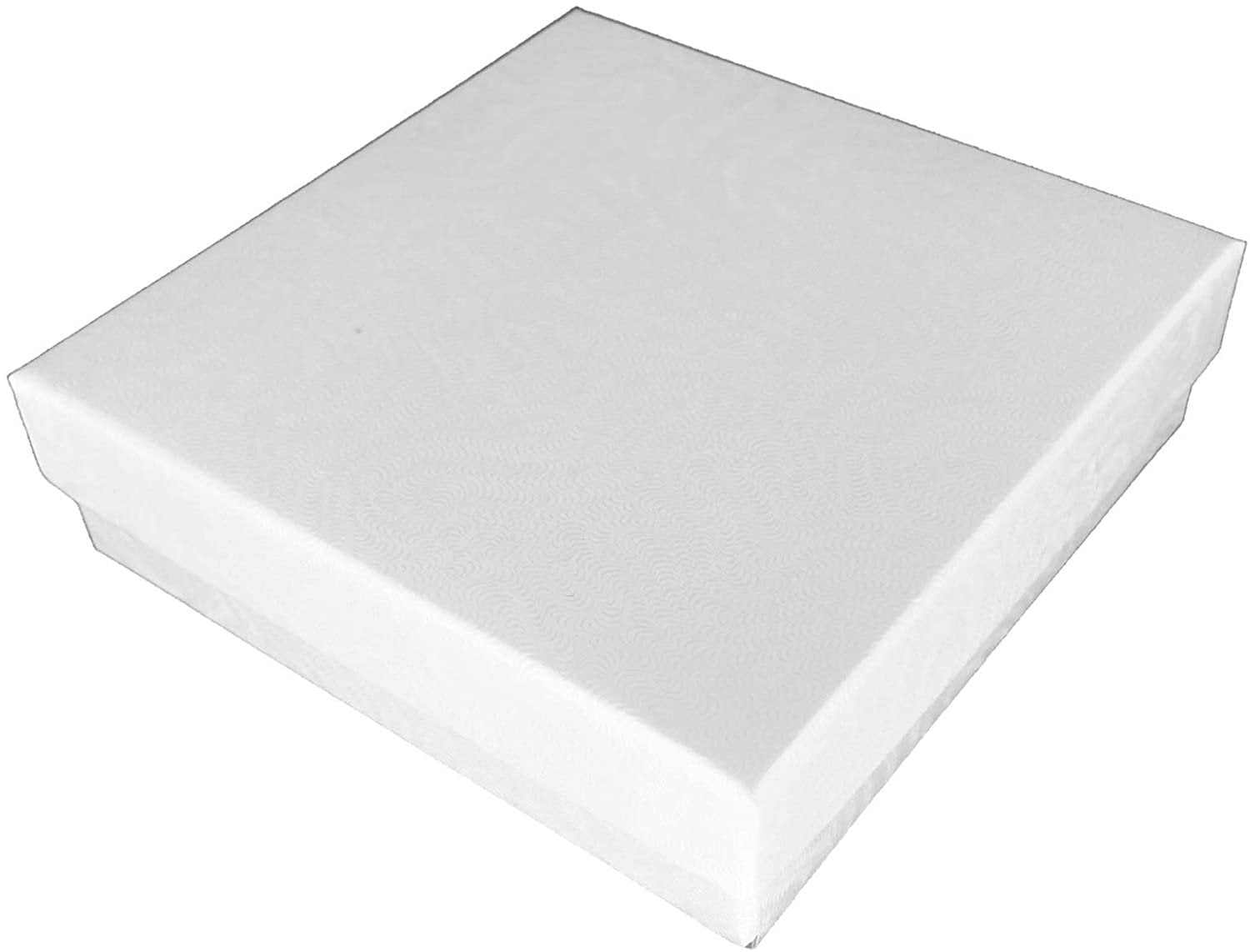 888 Display Pack of 50 Boxes of 3 1/2" x 3 1/2" x 1"H White Swirl