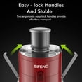 thumbnail image 3 of SiFENE Centrifugal Juicer Machine, 350W 3-Speed Juice Extractor with 2.5-Inch Wide Chute, Easy Clean, High Juice Yield, Compact Fruit & Vegetable Juicer, Home Kitchen, Red, 3 of 8