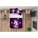thumbnail image 3 of 3D Purple Floral Unicorn Funda de edredón Juego de ropa de cama Funda de edredón Fundas de almohada, 3 of 3