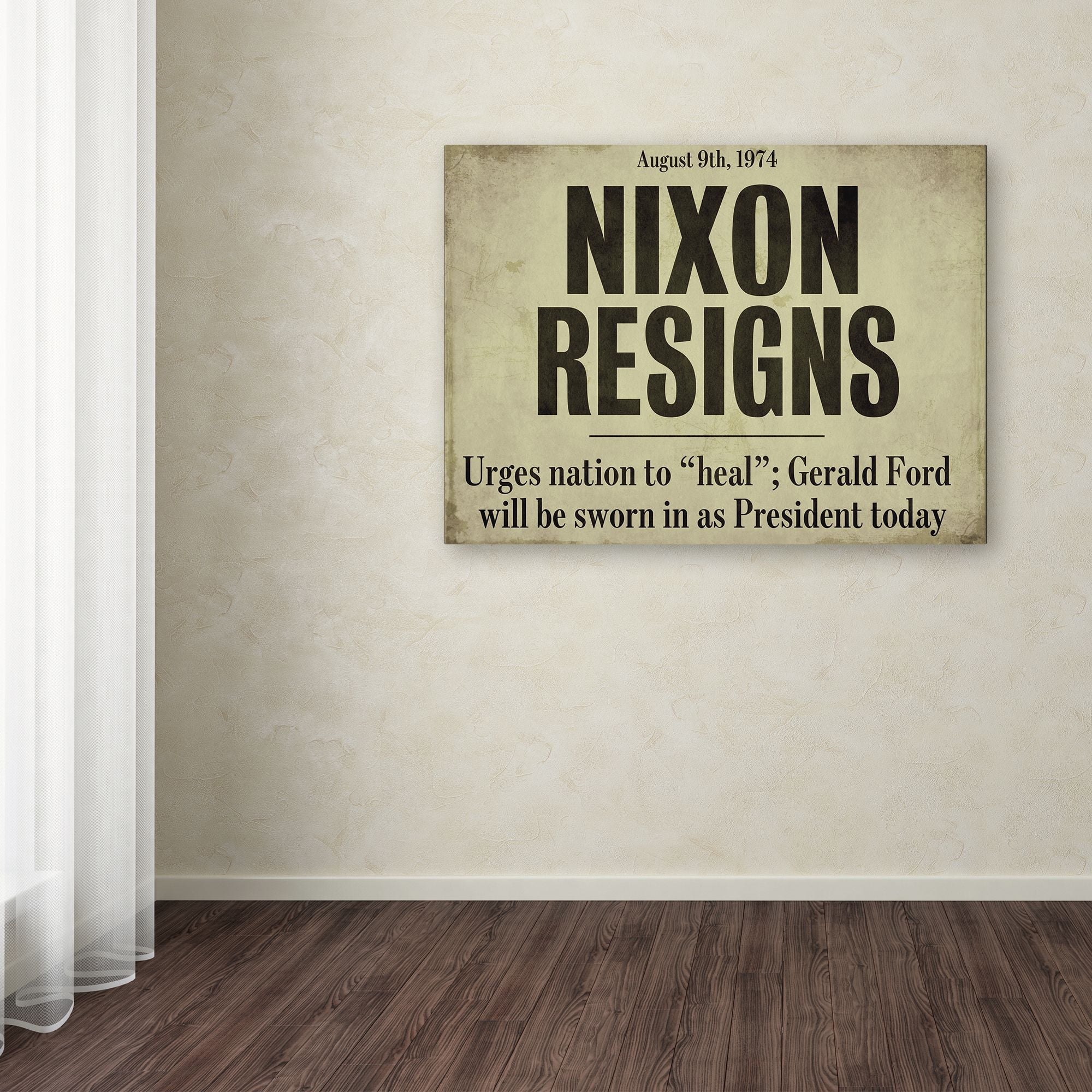 Trademark Fine Art "Nixon" Canvas Art by Color Bakery