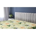 thumbnail image 5 of Ambesonne Springtime Fitted Sheet, Watercolor Wild Flowers, Twin XL Size, Grey Yellow Hunter Green, 5 of 5
