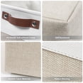 thumbnail image 6 of Fabric Storage Bins Baskets For Shelves 4 Pack Decorative Linen Closet Organizers With Handles For Clothes Home Office Organization, 6 of 9