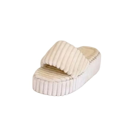 

Colisha Women Sandals Open Toe Platform Sandal Slip On Fuzzy Slides Indoor Outdoor Comfort Wedge Shoe Corduroy Casual Shoes Beige 8