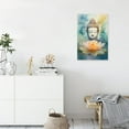 thumbnail image 2 of Buddha Statue Lotus Flower Canvas Wall Art Blooming Lotus Flower Buddha Canvas Painting Wall Art Poster for Bedroom Living Room Decor(Buddha-5 12 * 18inch), 2 of 6