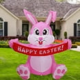 thumbnail image 2 of 5ft Easter Inflatable Bunny Outdoor Yard Decor with LED Lights Easter Blow up Decoration Garden, 2 of 10