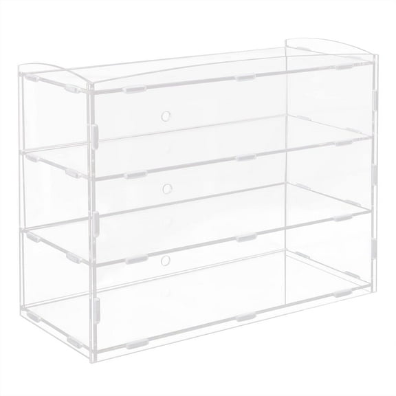 3 Tiers Acrylic Display Case, 18.7x8.5x14.8inch Clear Countertop Bakery Display Case, Acrylic Display Cabinet for Retail Store, Shopping Mall