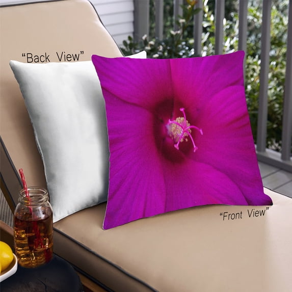 Ahgly Company Color Focus Purple Outdoor Throw Pillow, 18 inch by 18 inch