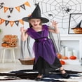 thumbnail image 4 of SILVERCELL 4-12 Years Girls Halloween Witch Cosplay Clothes, Kids Girls Dress Fancy Party Tutu Dress, 4 of 9