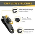 thumbnail image 4 of 16 Pcs Tarp Clips Heavy Duty Lock Grip, Tarp Clamps, Fit for Tent Awnings Caravan Canopies Car Cover Swimming Pool Cover Fasteners Clips, 4 of 10