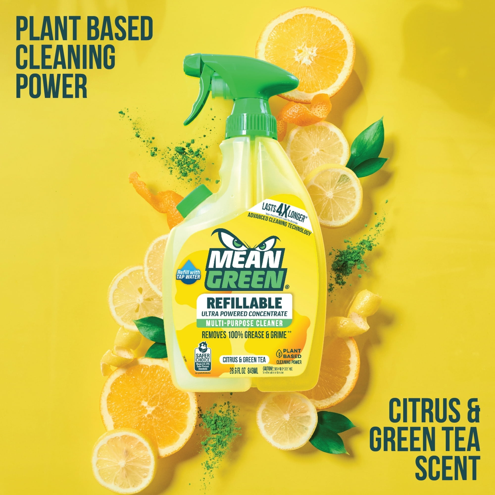 ●TRC Mean Green 394171 28 Oz. Citrus & Green Tea Refillable Multi