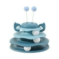 thumbnail image 3 of Meitianfacai Interactive Cat Toy Play Set with Spinning Tracks & Balls,Multi-Layer Exercise Activity Center for Indoor Kittens and Adult Cats,Anti-Slip Base for Stable Play,9.84"x9.84"x6.3"（Blue）, 3 of 6