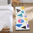 thumbnail image 3 of Yayeee Runner Rug for Bedroom 2'x6' Machine Washable Hallway Non Slip Mat, Yellow Retro Shapes, 3 of 8