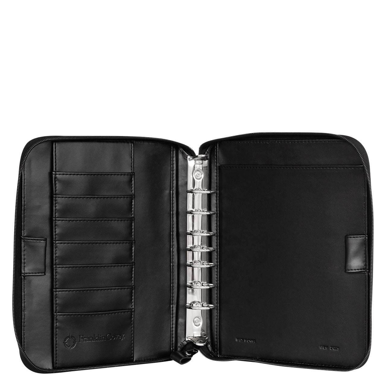 FranklinCovey Spacemaker Vinyl Zipper Binder (Classic Size, Black)