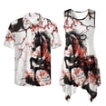 thumbnail image 2 of Psesaysky Black Horse Plum Blossom Cami Dress for Women Summer Sleeveless Beach Cover up Tank Sundress or Mens Short Sleeve Shirts Button Down Hawaii Shirts Couple Matching Outfits, 2 of 7