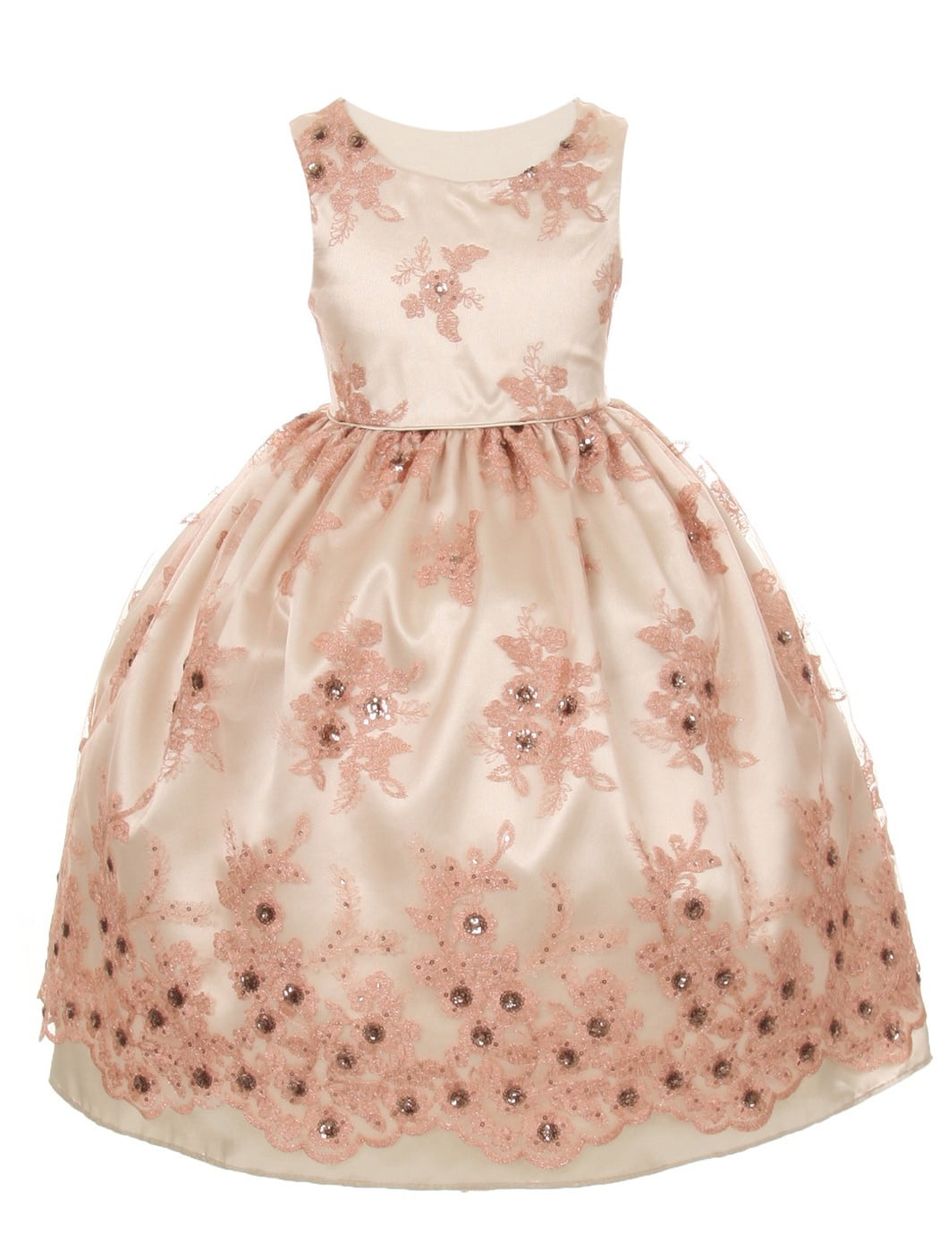 copper flower girl dresses