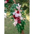 thumbnail image 4 of Arco de boda Lisuun artificial con forma de arco de boda, color morado y blanco, 2 unidades, 4 of 7