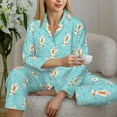 thumbnail image 6 of Haiem crazy white goose Pattern Women’s Long-sleeve Sleepwear,Sleepwear Set,2-piece Loungewear Set,Soft PJs Comfy Nightwear with Pockets-X-Large, 6 of 7