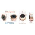 thumbnail image 4 of MYG 1PC 8 x 30 x17.5（17.5mm） 20P Teeth Copper Hook Type Electrical Motor Commutator, 4 of 7