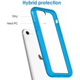 thumbnail image 3 of Case for iPhone SE 2nd Generation, iPhone 8 and iPhone 7, 4.7-Inch, Shockproof Bumper Cover, Anti-Scratch Clear Back (Blue), 3 of 6