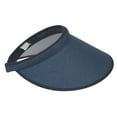 thumbnail image 4 of Top Headwear Women's Wide Brim Visor - Sports 5 Inch Wide Clip On Cap, Weave Navy, 4 of 4