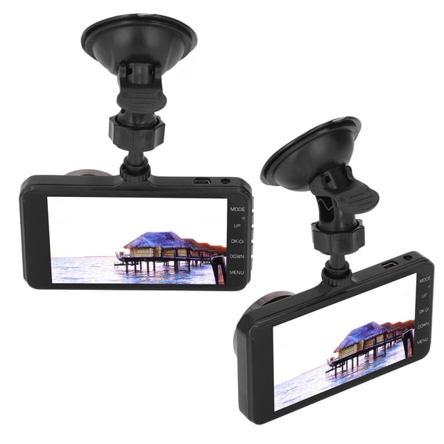 DVR Para Automóvil, 1080P HD Cámara De Tablero Dual Detección De Movimiento Grabación En Bucle Visión Nocturna Por Infrarrojos Pantalla Táctil De 4 Pulgadas Gran Angular De