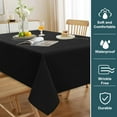 thumbnail image 2 of Turquoize FantasDecor Wrinkle Resistant and Waterproof Washable Rectangle Linen Table Clothes for Dining/Outdoor(54" X 80",Black), 2 of 7