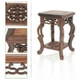 thumbnail image 3 of Flower Pot Base Plant Stand Wooden Plant Stand Holder Flower Pot Rack for Garden Patio, 3 of 4