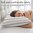 thumbnail image 5 of Beige Grey Striped Lumar Pillow Covers, Minimalist Farmhouse Stripe Soft Breathable Throw Pillow Cases with Invisible Zipper, Decorative Pillowcase Pillows Protectors for Sofa Bed Chair 16"x24", 5 of 9